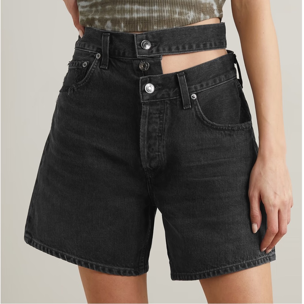 NWOT AGOLDE Broken Waistband Shorts